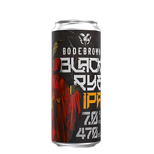 Cerveja Bodebrown Black Rye IPA Lata 473ml