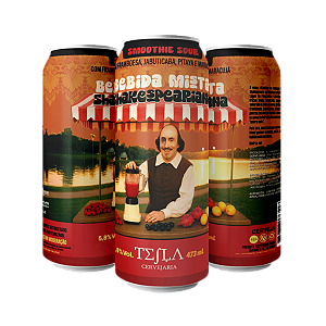 Cerveja Tesla Tesla Bebida Mista Shakespeariana Smoothie Sour Lata 473ml