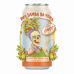 Cerveja Locals Only Deu Samba Na Feira Morango Goiaba Framboesa e Amora Smoothie Sour Lata 473ml
