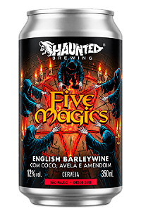 Cerveja Haunted Brewing Five Magics English Barleywine Lata 350ml