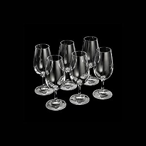 CJ 6 TACAS CRISTAL ECOLOGICO (LIVRE DE CHUMBO) P/DEGUSTACAO GASTRO/COLIBRI 200ml
