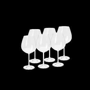 CJ 6 TACAS CRISTAL ECOLOGICO (LIVRE DE CHUMBO) P/DEGUSTACAO GASTRO/COLIBRI 650ml