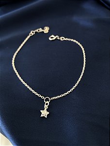 Pulseira com Pingente Estrela Ponto de Luz