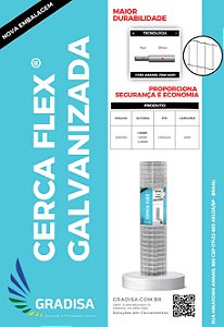 Tela CercaFlex em Rolo Fio 1,90mm - Malha 50x100 - Rolo de 25m