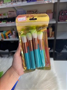 Kit c/10 pincéis para maquiagem