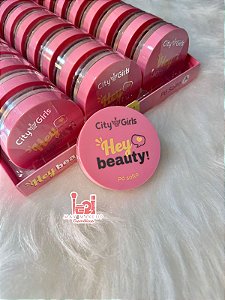 Pó Solto Hey Beauty c/esponja City Girls