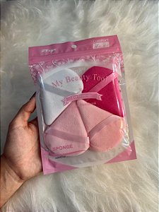 Kit c/4 esponjas p/aplicar pó solto