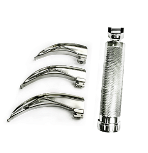 KIT LARINGOSCOPIO (CABO + 3 LAMINAS CURVAS ADULTO 2,3,4)