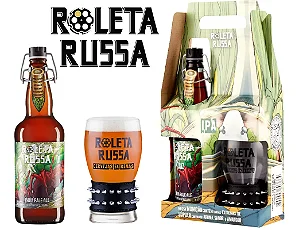 Kit Cerveja Roleta Russa IPA 500ml + Copo Bracelete
