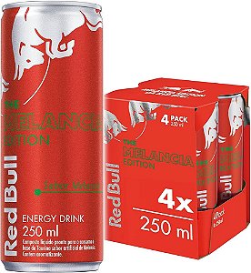 Pack 4un Energético Red Bull Melancia Edition Lata 250ml