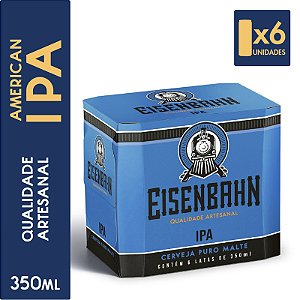 Pack 6un Cerveja Eisenbahn IPA Lata 350ml