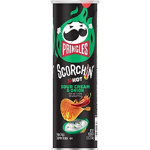 Batata Pringles Scorchin Sour Cream & Onion Importada 158g