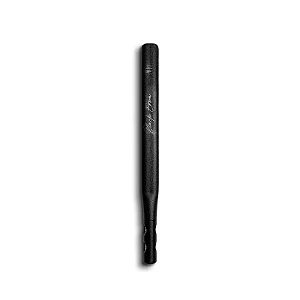 Bomba de Tereré Black Erva Achatada 3 Furos c/ Mola Interna Preta Inox 21cm
