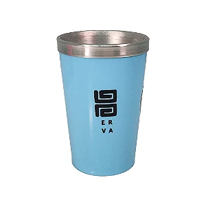 Copo Black Erva Térmico de Plástico Azul Bebe c/ Alumínio 300ml