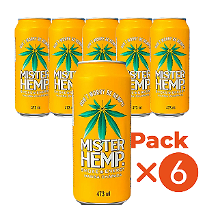 Pack 6un Energético Mister Hemp Manga Chapada Lata 473ml