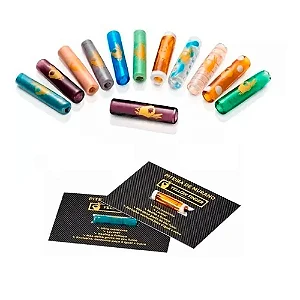 Kit 3 Piteira de Murano Yellow Finger Cores