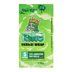 Seda King Blunt Maça Verde King Size 5 Folhas