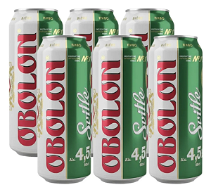 Pack 6un Cerveja Obolon Svitle Importada Lata 500ml
