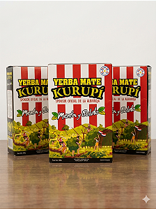 Kit Erva Yerba Mate Kurupi Menta e Boldo Albirroja 3un
