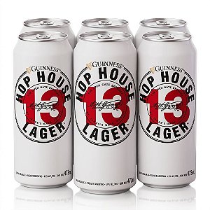 Pack 6un Cerveja Guinness Hop House 13 Lager Lata 473ml