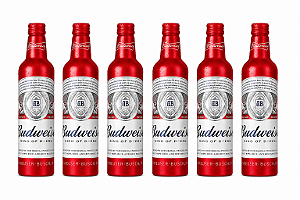 Pack 6un Cerveja Budweiser Aluminio Importada Long Neck 355ml