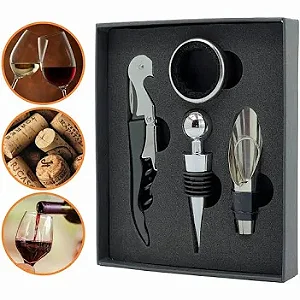Kit Acessorios Para Vinhos