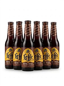 Pack 6un Cerveja Leffe Brune Bruin Long Neck 330ml