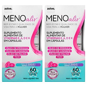 Meno Aliv Tratamento para Menopausa  Kit 2 unidades