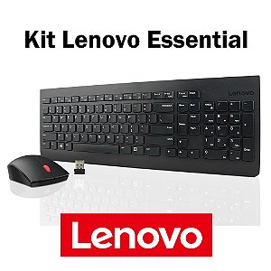 Kit Teclado e Mouse sem fio Lenovo Essential