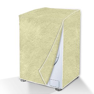 Capa Maquina de Lavar Flanelada Bege Perolizada GG