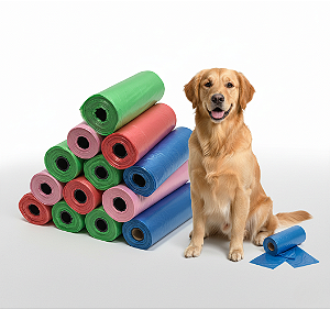 Refil 12 Rolos P/ Cata Caca P/ Pet Cães Cachorro