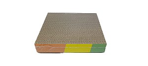 Arranhador Plano 21,5cm x 21,5cm para Gatos com Erva de Gato Catnip