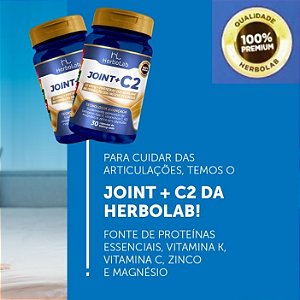 JOINT + C2 - COLÁGENO TIPO II + VITAMINAS K, C, MAGNÉSIO e ZINCO