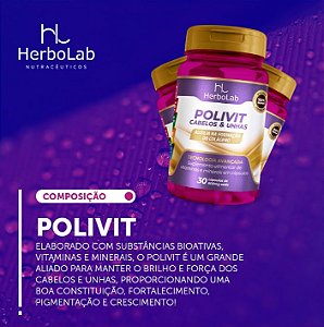 POLIVITAMÍNICO CABELOS & UNHAS - CONCENTRAÇÃO MÁXIMA POR CÁPSULA