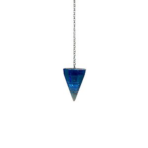 Pêndulo De Orgonite Raio Azul Purificação Cristal 3 cm