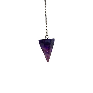 Pendulo de Orgonite Raio Violeta Transmutação Ametista 3 cm