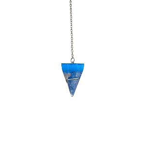 Pêndulo Orgonite Arcanjo Miguel Cianita Azul 3cm
