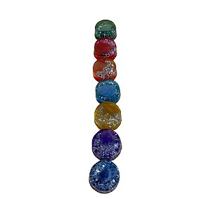 Orgonite 7 Chakras 1,5 cm Equilíbrio Alinhamento de Energia