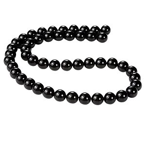 Fio Ônix Preta 8mm Aprox 48 contas Pedra Proteção Bijuterias