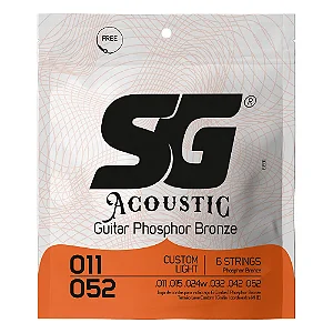ENCORDOAMENTO SG 011 052 BRONZE FOSFORO PARA VIOLÃO