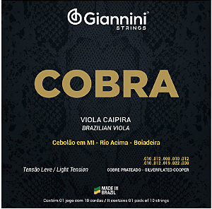 ENCORDOAMENTO PARA VIOLA  CEBOLÃO EM MI COBRA GIANNINI