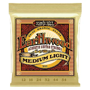 ENCORDOAMENTO PARA VIOLÃO AÇO 0.12 MEDIUM LIGHT ERNIE BALL