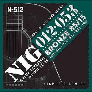 ENCORDOAMENTO PARA VIOLÃO AÇO 0.12 85/15 NIG