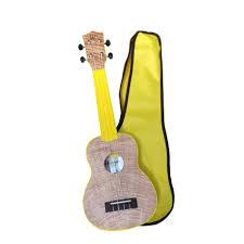 UKULELE SOPRANO 21 ABS TAMPO TIPO FLAMED OKUME AMARELO C/CAPA SERIE COLOR WINNER