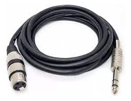 CABO MICROFONE  J.J.F  P10 MONO + XLR FEMEA 1,5 METROS