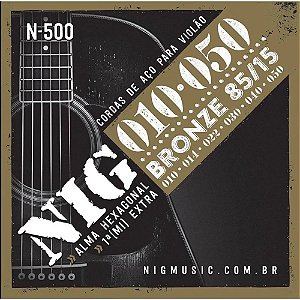 ENCORDOAMENTO PARA VIOLÃO AÇO 0.10 85/15 NIG