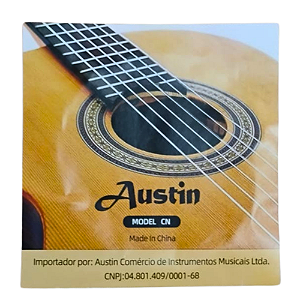ENCORDOAMENTO PARA VIOLÃO NAILON SEM BOLINHA AUSTIN CN