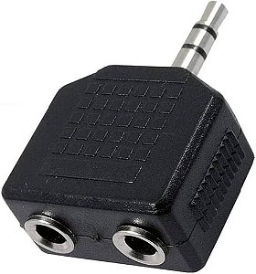 ADAPTADOR 2 P10 STEREO FÊMEA P/ P2 MONO MACHO