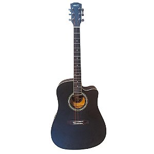 VIOLAO FOLK AÇO ACUSTICO MXT PRETO FOSCO QAG41-BK