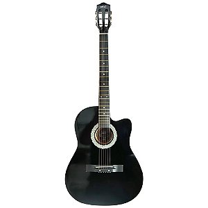 VIOLAO MXT ACUSTICO CUTWAY AÇO PRETO 38ABKC